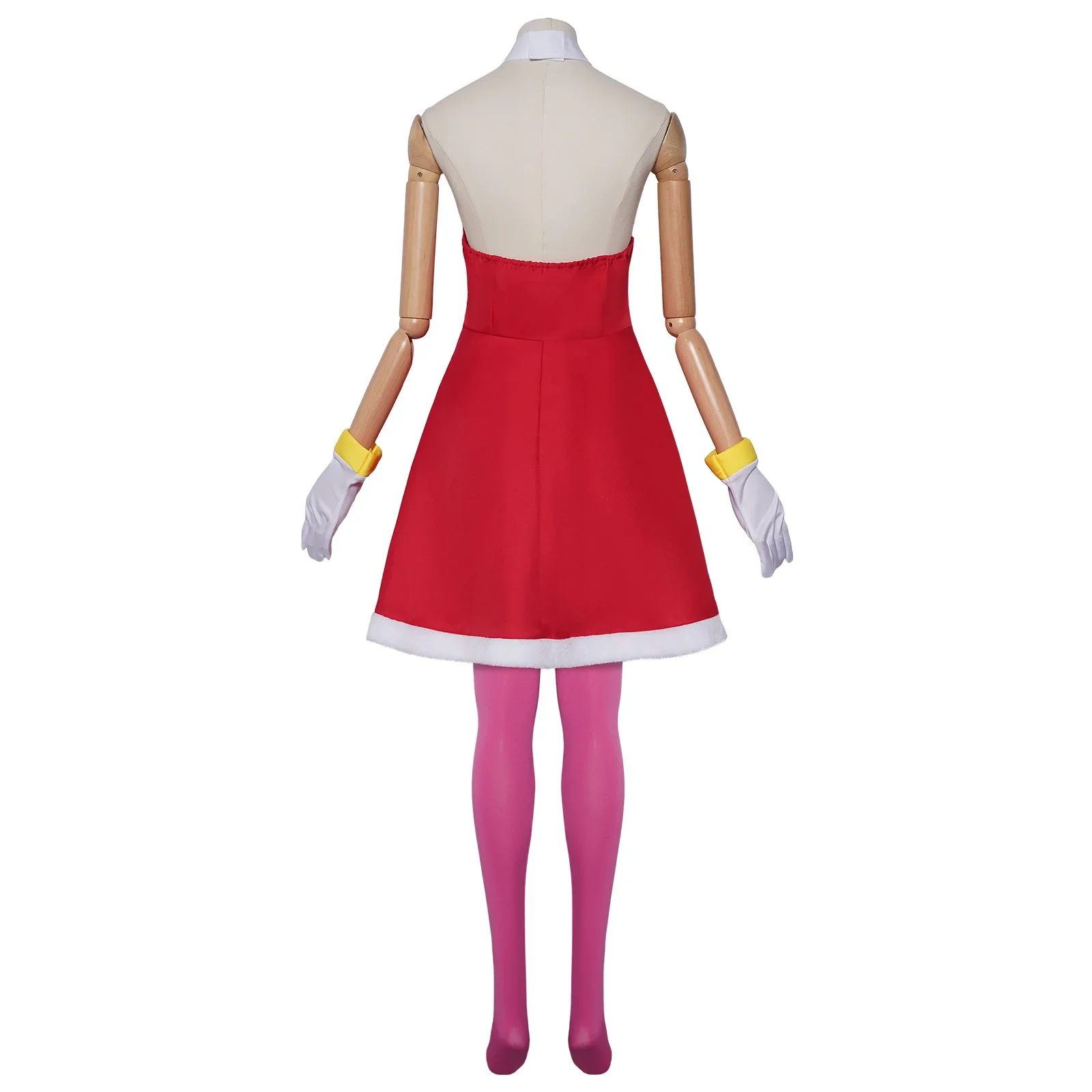 

New 2025 Game Amy Rose Cosplay Costume Rosy The Rascal Red Dress Outfit Women Girls Halloween Carnival Party Disguise Suit