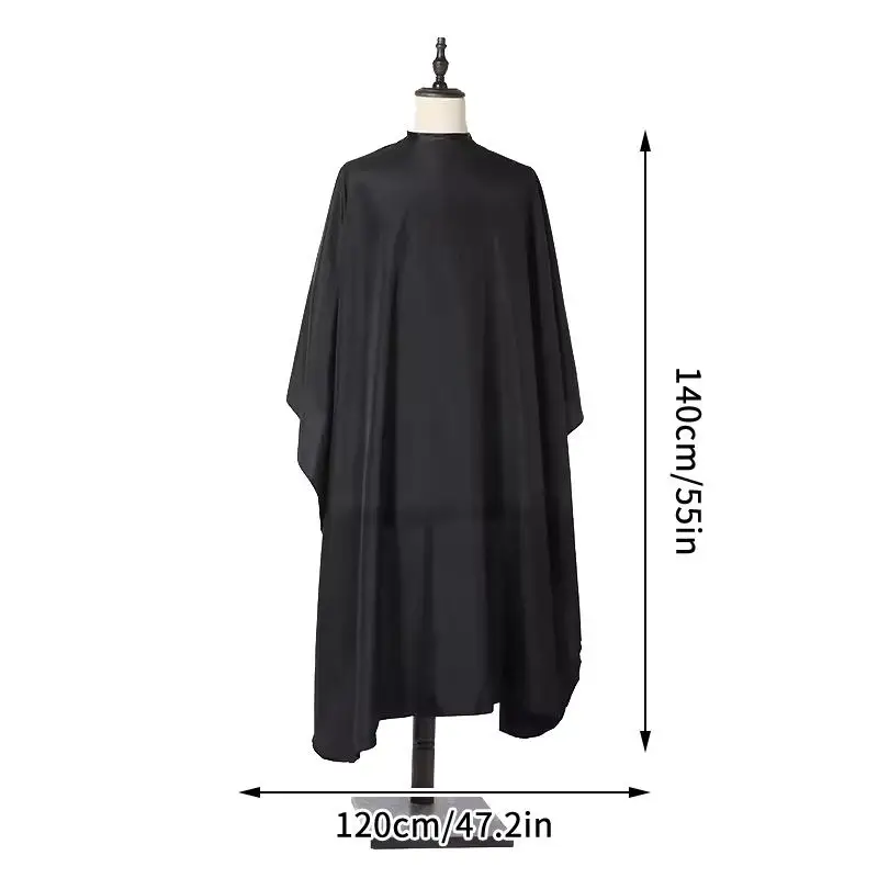 140×120cm Waterproof Hair Cutting Cape With Adjustable Snap Fastener Practical Barber Hairdressing Gown For Salon Home Haircuts view 6