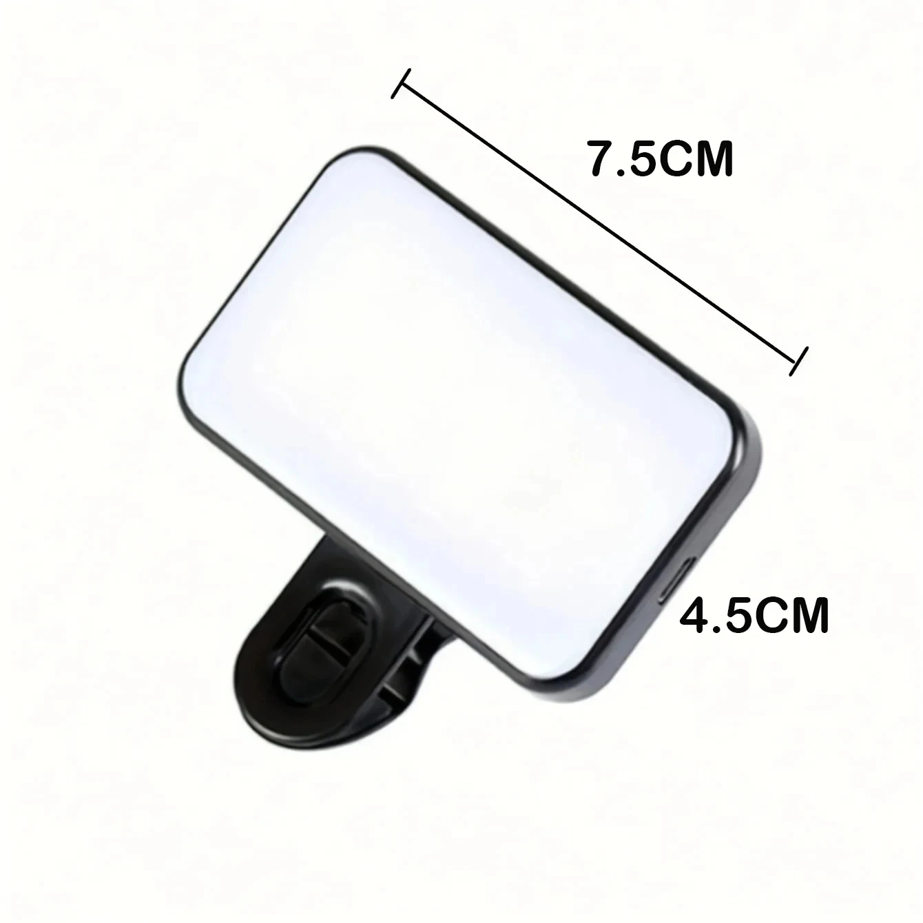 Mini Rechargeable Selfie Fill Light 3 Color Modes Adjustable Brightness Clip-on LED Light for Mobile Phones Computers