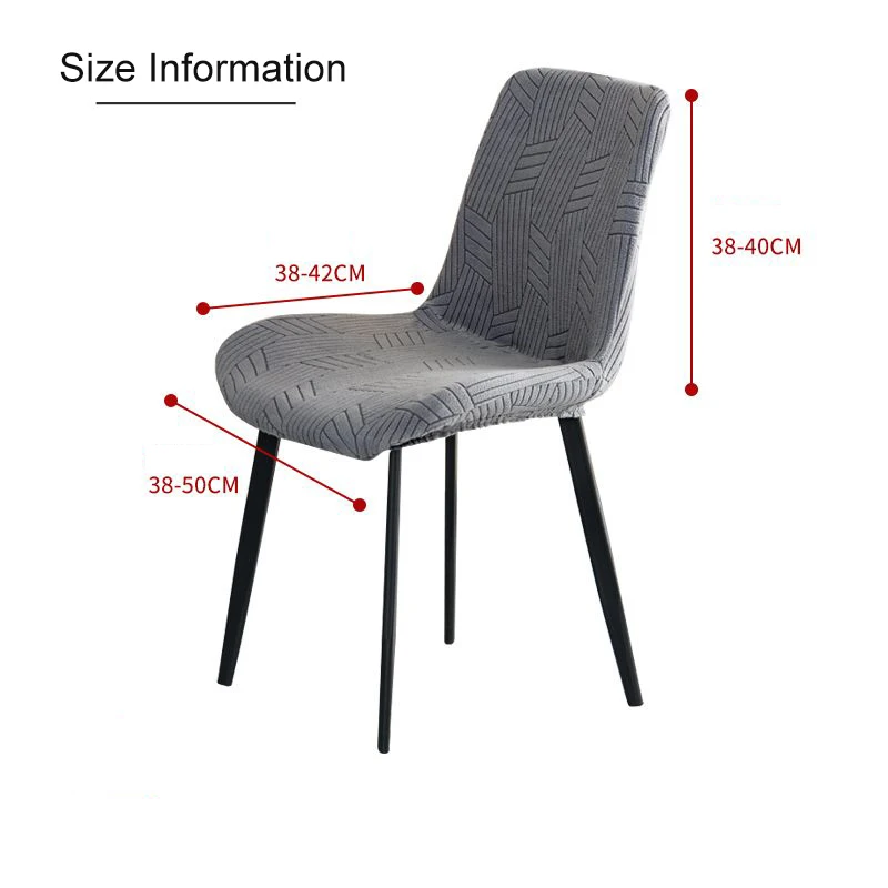 Elastic Curved Back Chair Cover Nordic Dining Modern Backrest Special-Shaped Chair Covers Simple Backrest Stool Cover