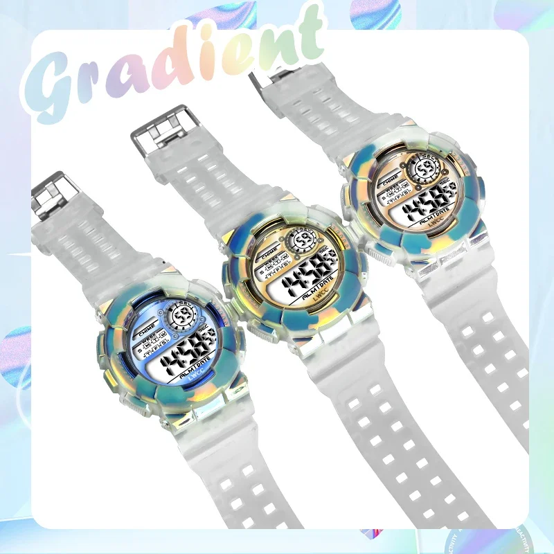 2022 Digital Watch for Women Waterproof Causal Sports Watches Ladies Transparent Watch Women's Wristwatch Reloj Mujer