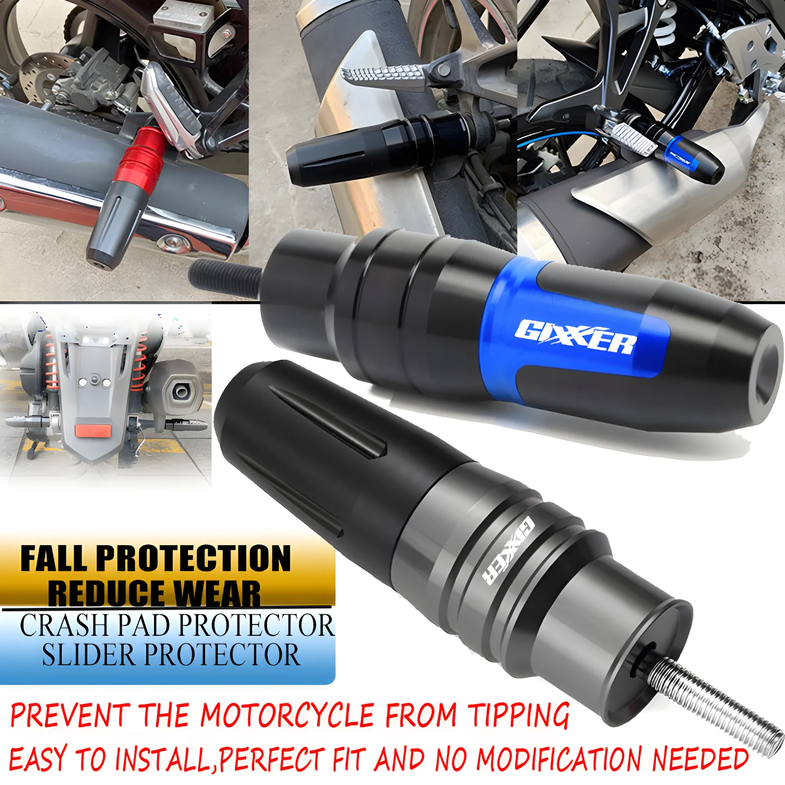 

For Suzuki GIXXER SF 250 SF250 250 SF 250SF Motorcycle CNC Aluminum Exhaust Frame Sliders Crash Pads Falling Protector