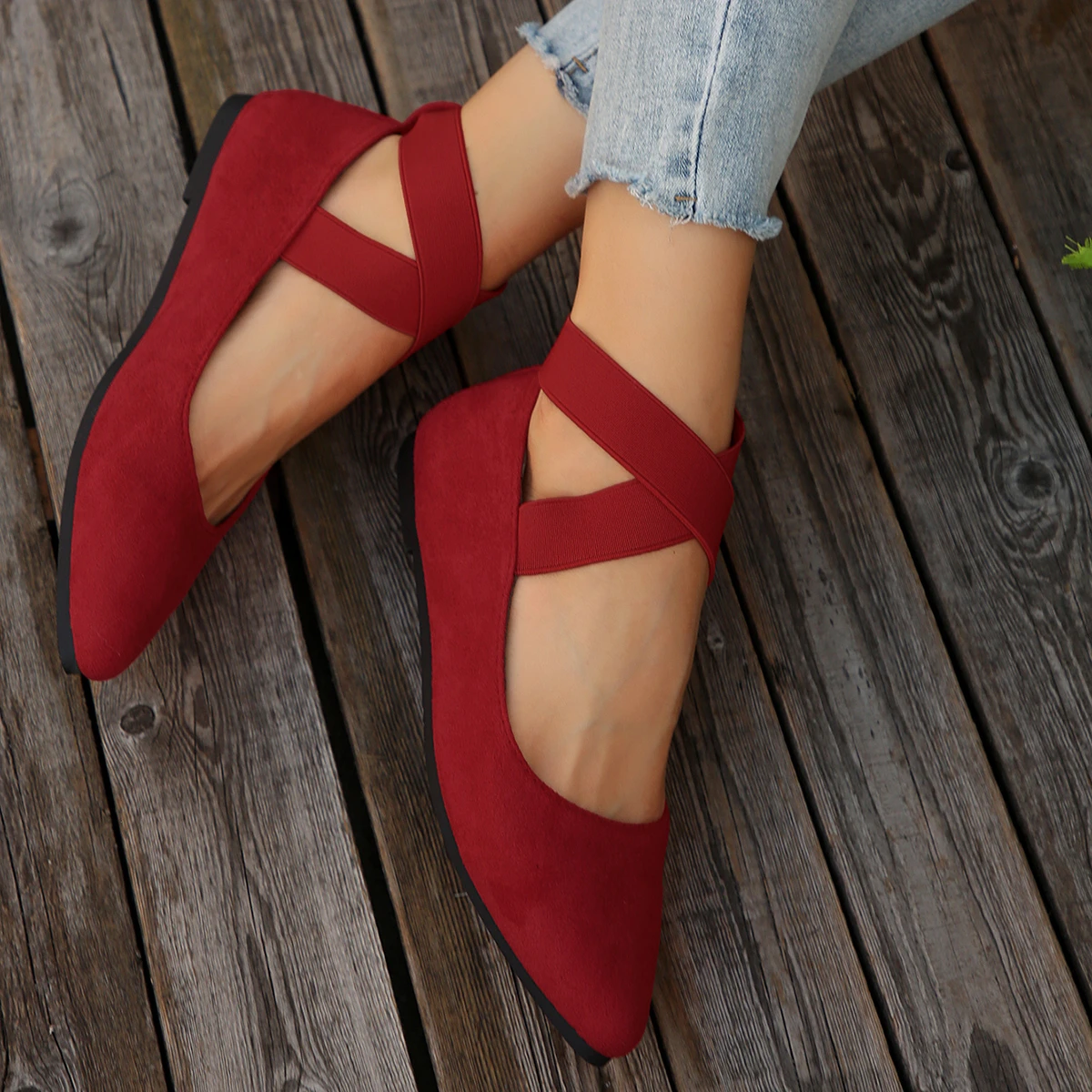 2025, frau Atmungsaktive Wohnungen Schuhe Leichte Spitz Casual Faulenzer Komfortable Retro Weiche Turnschuhe Frauen Zapatos De Mujer