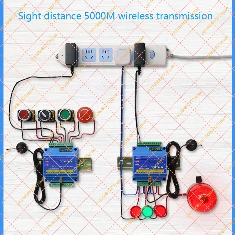 4-Channel Wireless Digital Switch Signal Transmission Module with Relay Remote Output
