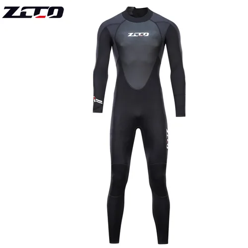 Imagen 2 del producto Nuevo Trajes de neopreno de 3mm, traje de buceo de cuerpo completo para hombres, snorkel, surf, natación, trajes de neopreno de manga larga para mantener el agua caliente