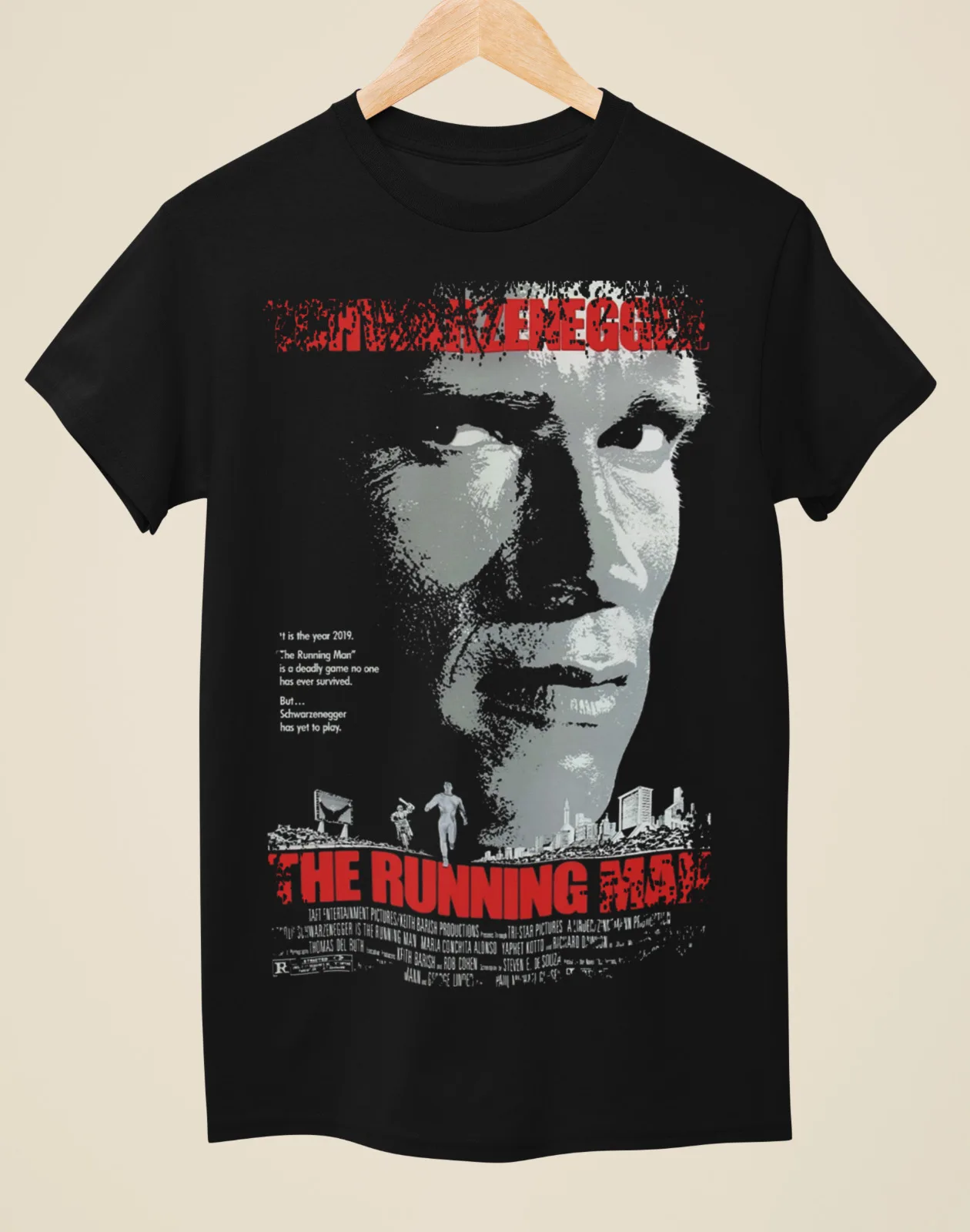 

The Running Man - Movie Poster Inspired Unisex Black T-Shirt