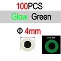 4mm 100pcs Green