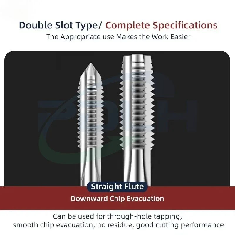 Machine Tap Long Length Extend HSS Straight Flute Right/Left Hand Thread M2-M16 100mm