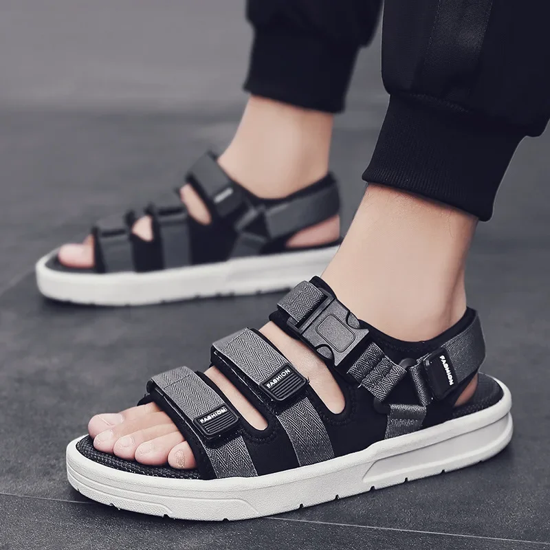 Men\'s Summer Single Shoes Beach Sandals Men Outdoor Slippers Wear-Resistant Non-Slip Sports Flat Sandals Sandalias Hombre