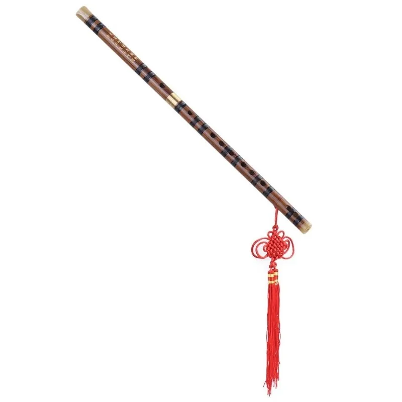 ​Two-Joint Bitter Bamboo Flute, Hand-Tied Nylon Thread Chinese Dizi for Beginners and Students