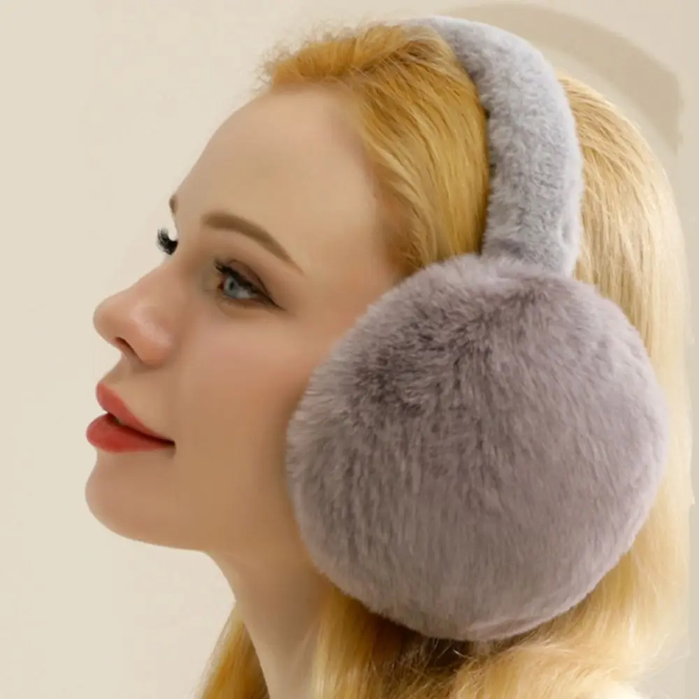 Confortável tampa de orelha earmuffs engrossar dobrável earmuffs aquecedores de orelha à prova de vento inverno capa de orelha feminino