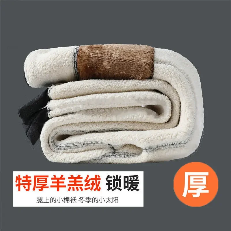 Winter Men Plus Size Thermal Underwear Bottoms Male Elastic Tights Leggings Thermos Pants Warm Wool Thickened Men\'s Long Johns