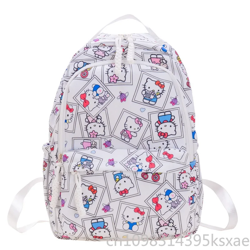 Sanrio Hello Kitty Melody School Backpack for Student Girl Kawaii Nylon School Bag Fashion Casual Cartoon Printing