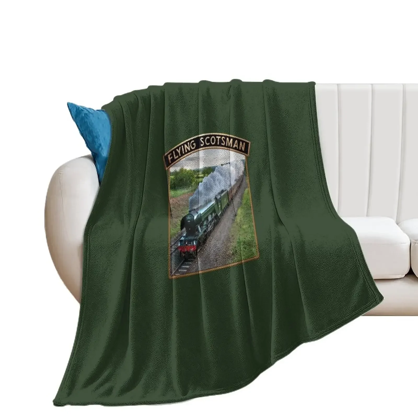 Flying Scotsman and Nameplate Throw Blanket Softest Bed Cute Plaid for winter Blankets