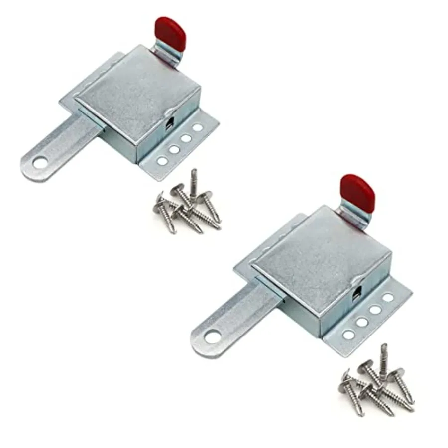 

2 Pieces Heavy Duty Inside Deadlock, Galvanized Steel Garage Door Slide Lock for Most Garage Doors, Locking Sliding Latch for M