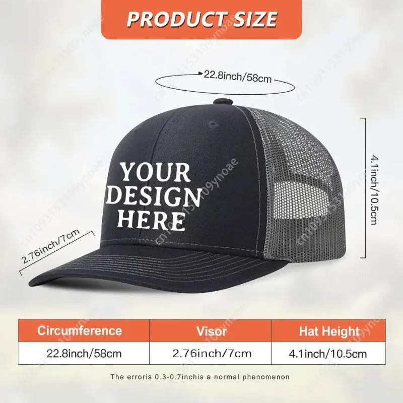 قبعة مخصصة للرجال والنساء صمم قبعة سائق الشاحنة المخصصة الخاصة بك السائبة إضافة شعار نص الصورة الرجال امرأة في الهواء الطلق عادية حفلة Headwea #3