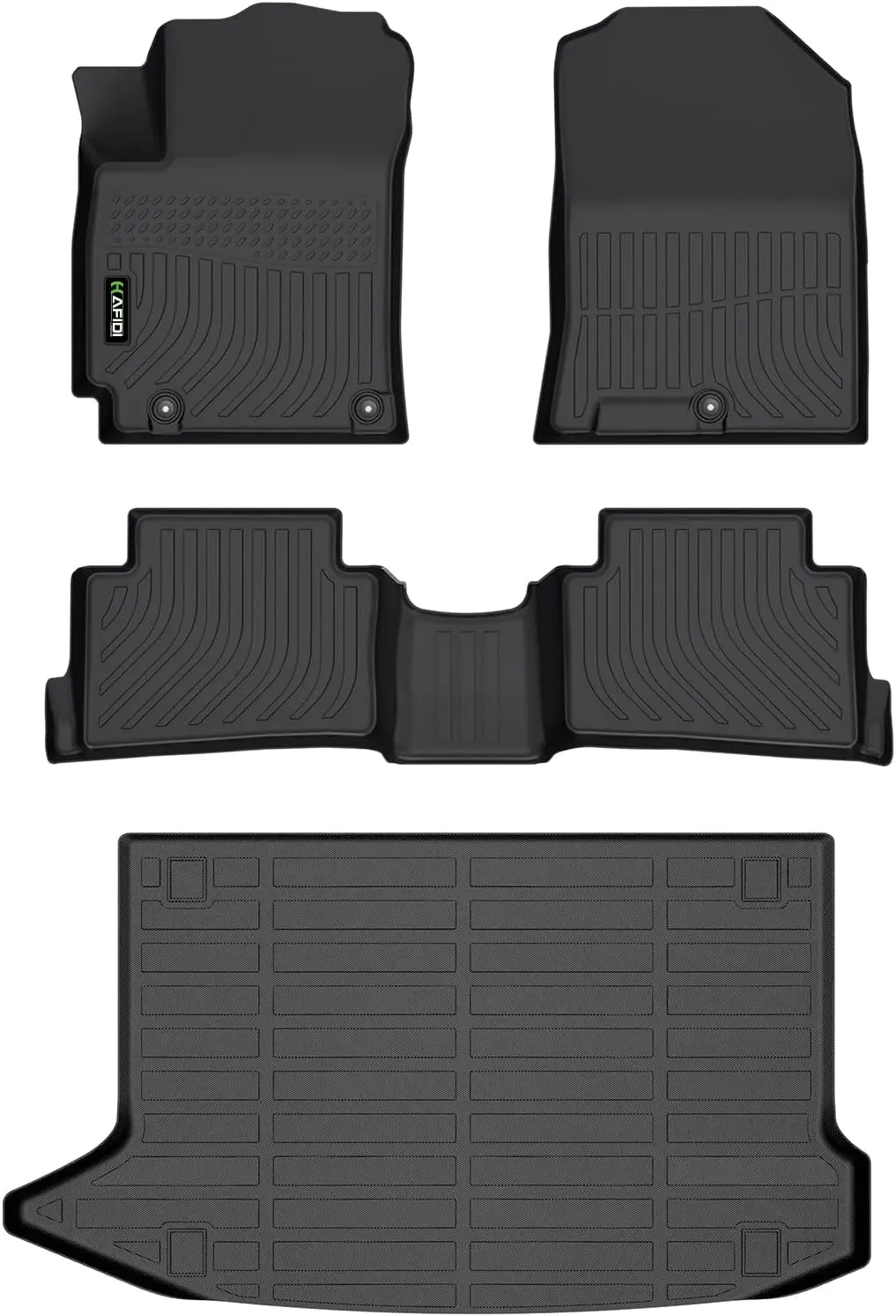 

Custom Fit All Weather Floor Mats & Cargo Liner Set for Hyundai Kona 2018-2023 Models, Black