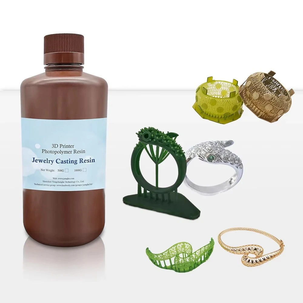 1kg 405nm UV Photopolymer Resin for Jewelry Lost Wax Casting, Jewellery Making Material for LCD DLP SLA Light Curing 3D Printer