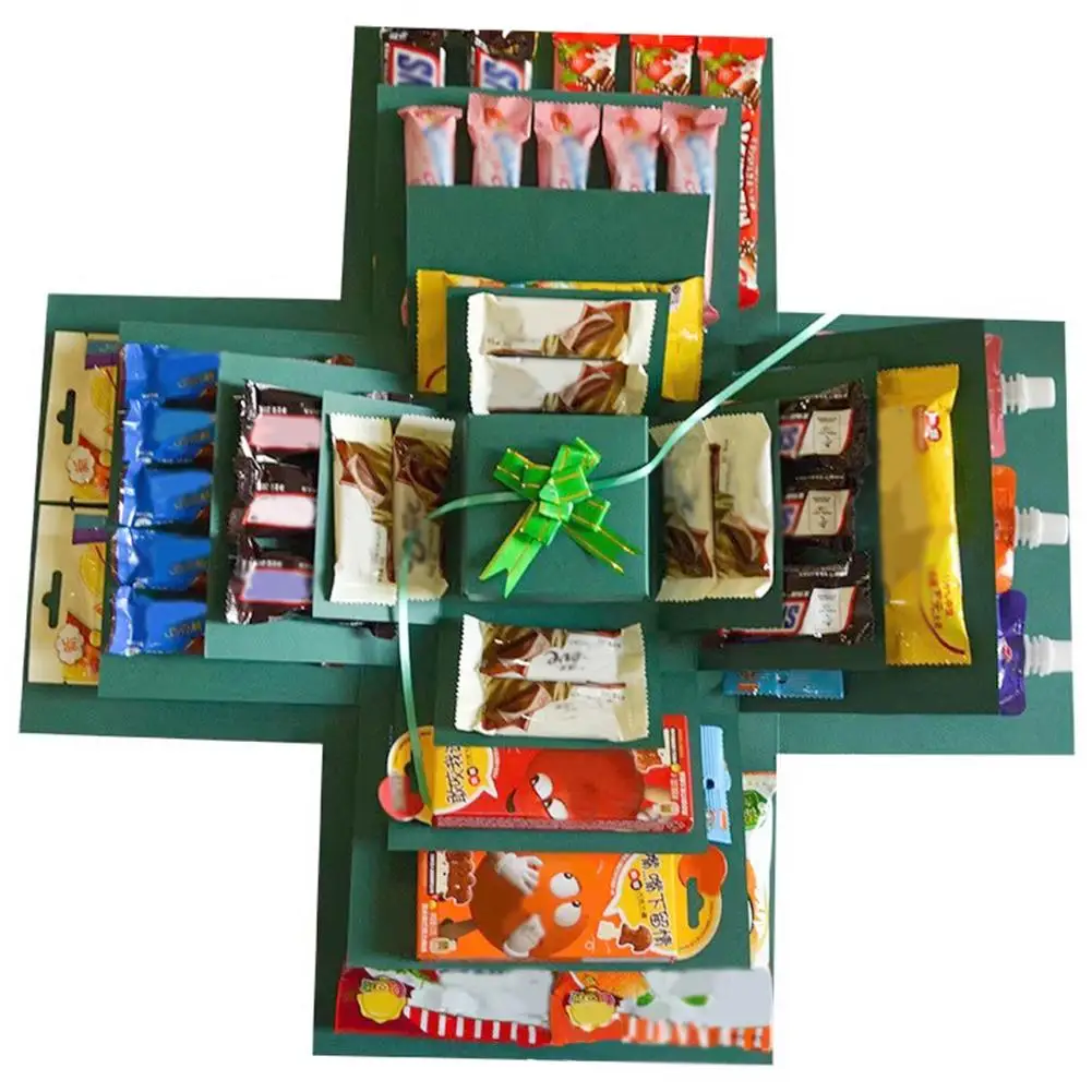5-lagige kreative Explosions-Geschenkbox zum Selbermachen, kreieren Sie verschiedene Geschenke selbst. Mysteriöses, selbstgemachtes Geschenk zum Geburtstag, Weihnachten – Detail 13