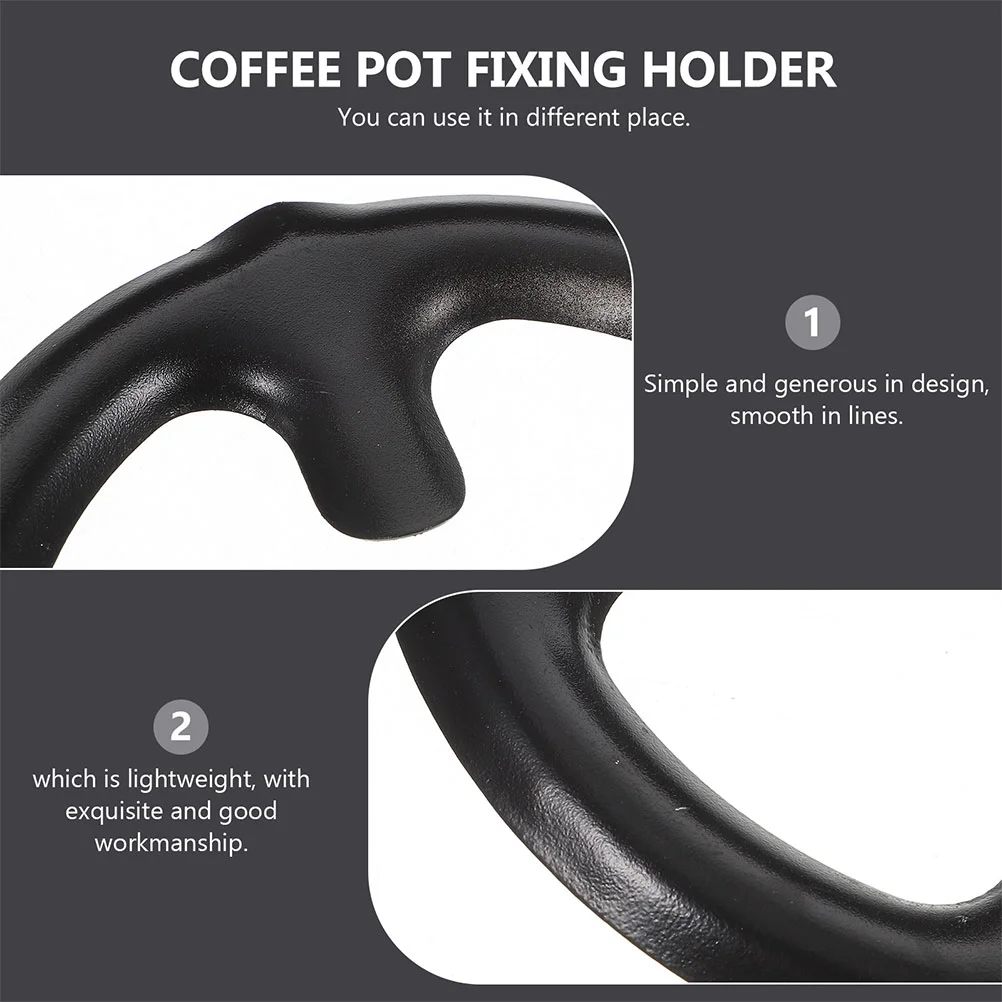 2 Pcs Coffee Pot Hob Mocha Rack Metal Stand Fixing Shelf Stove Holder Small for Iron