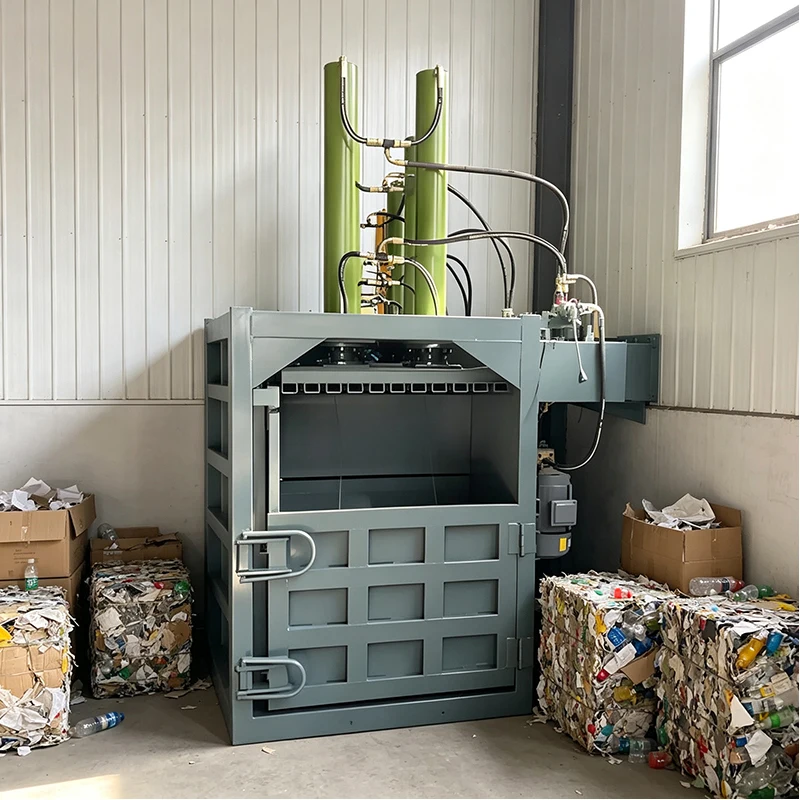 Plastic Baling Machine Hydraulic Vertical Baler for Plastic Waste Recycling Compression with 120T Press Capacity System