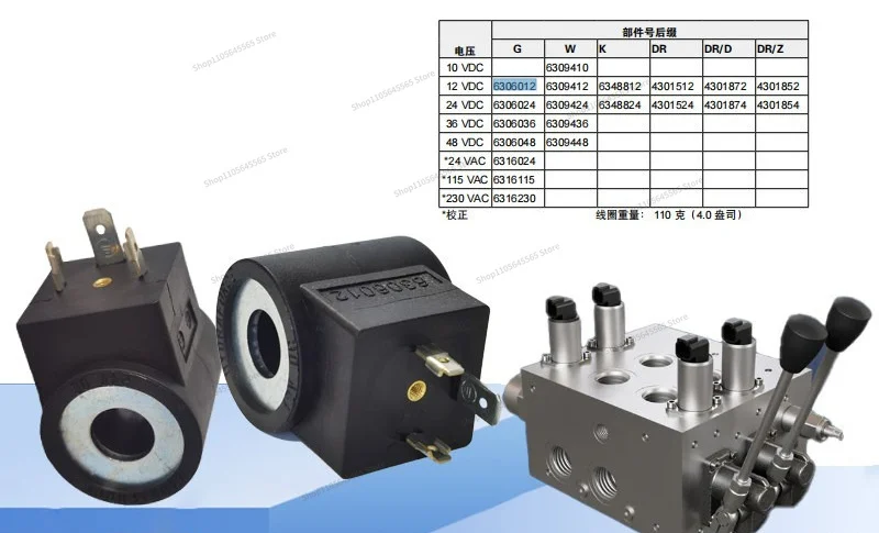 For Original 6306024 Solenoid Valve 6306012 HydraForce 6356012 6306024