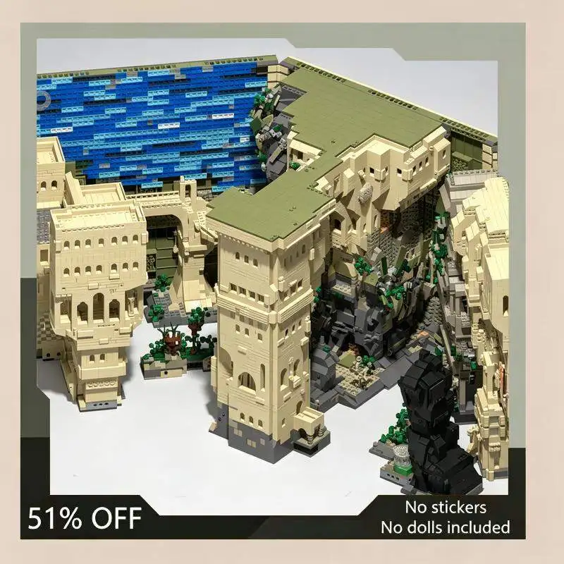 19551PCS MOC Medieval Castle Tower Book Nook Model Custom Puzzle DIY Architecture Building Blocks Assembly Toy Home Decor Gift