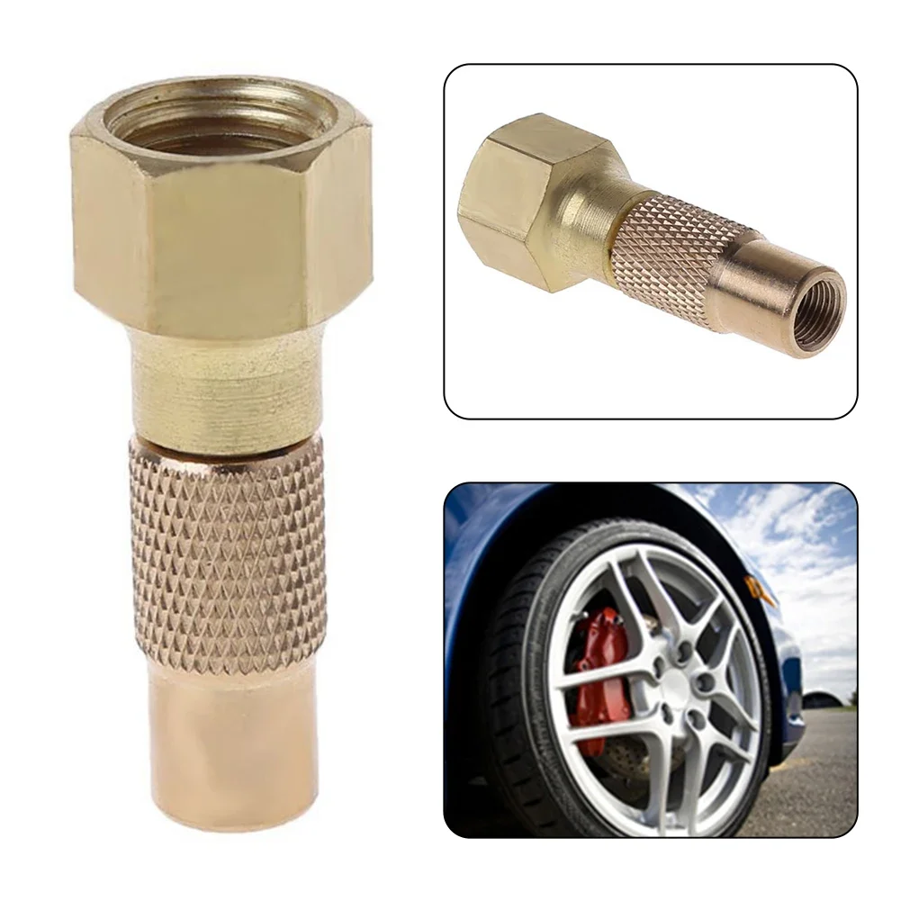 真鍮タイヤヘビーデューティネジタイヤエアチャック 45 × 16 ミリメートルタイヤインフレータゲージタイヤエアチャック自動車アクセサリー