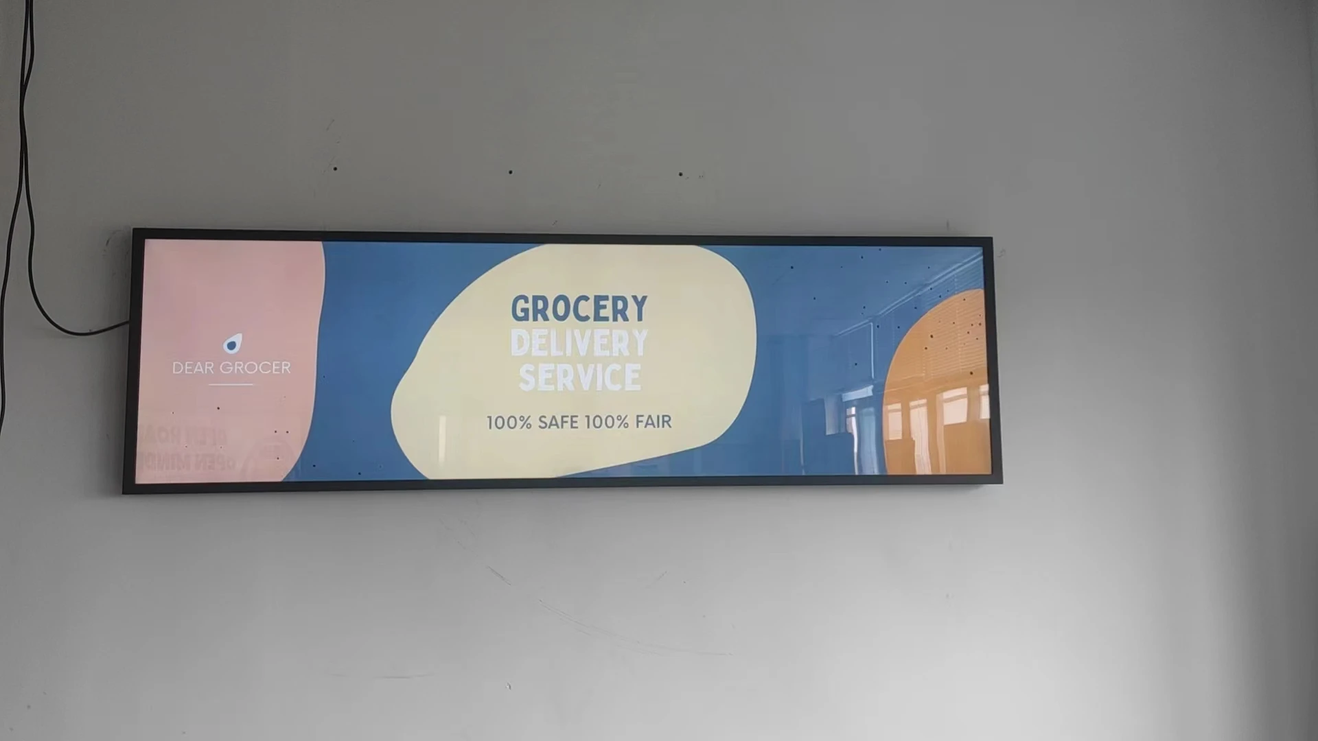 37 43 49 55 60 65 77 88 Best-selling supermarket stretched screen bar display commercial digital signages advertising screen