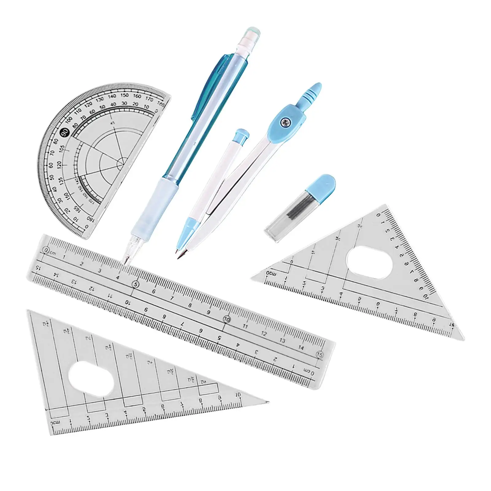 5xCompass Compasses Pen Set Pencil Lead for Study Office Supplies Drawing