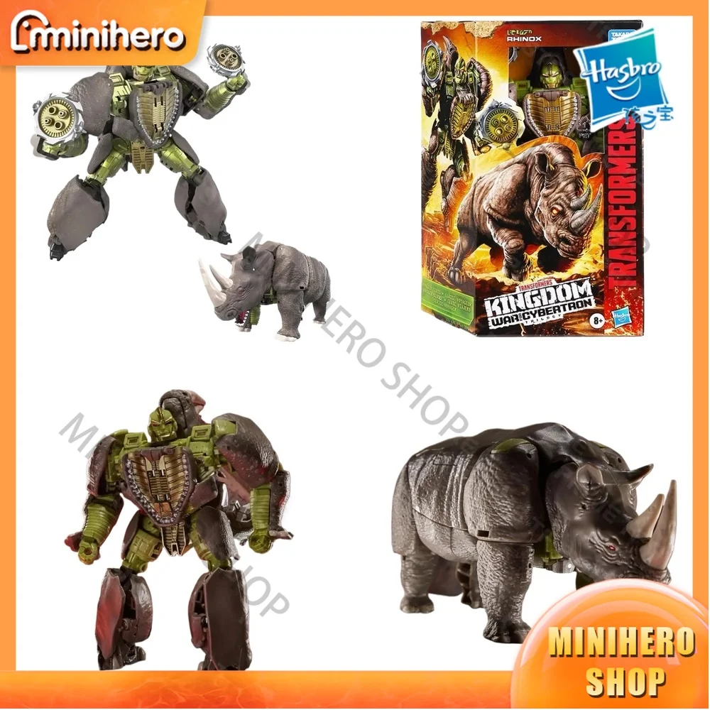 En stock: Figura de acción articulada original de Hasbro Transformers War for Cybertron Kingdom F1119 Rhinox Voyager Class