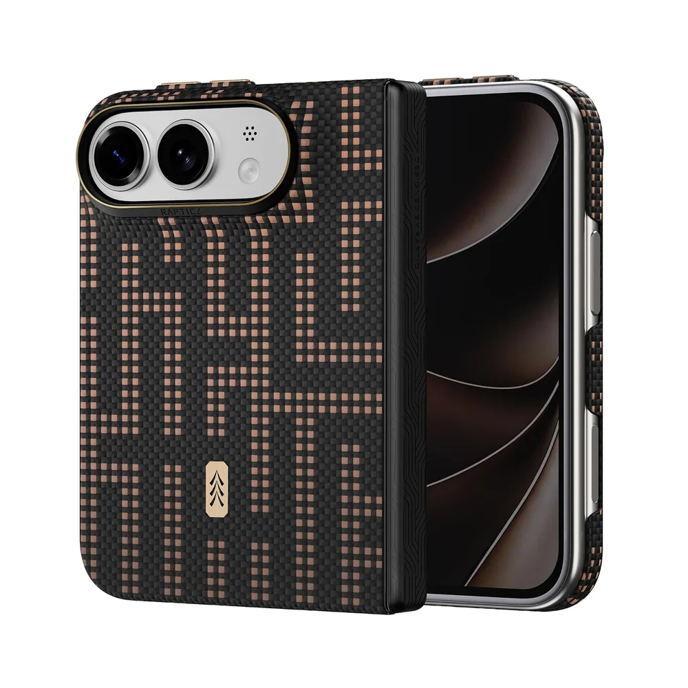Original RAPTIC Aramid Kevlar Case For Iphone Duo Case,ONLY Back Cover ,with Hinge Protection And MagSafe For Iphone 18 Duo Case