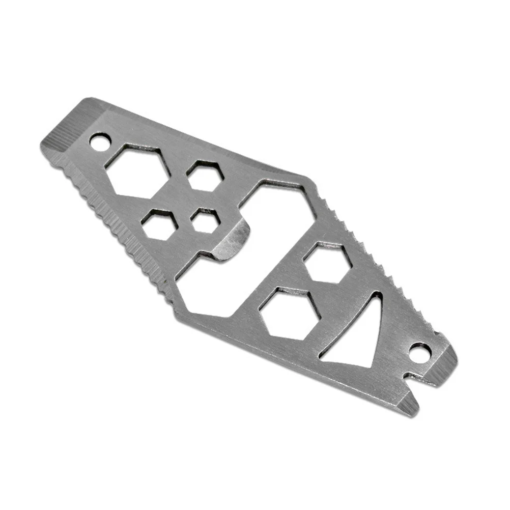 

2pcs Portable Tool Card Compact Snowflake Shape Multifunction Screwdriver Wrench Outdoor Repair Kit Camping Hiking Gear