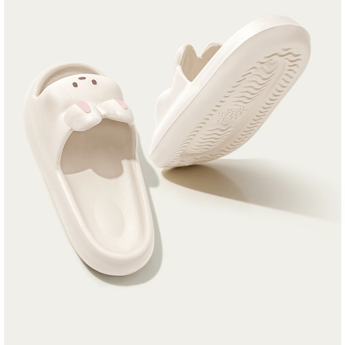 Kissen-Kaninchen-Hausschuhe für Damen und Herren | House Slides Duschsandalen | Extrem bequem | Gepolsterte dicke Sohle – Detail 6