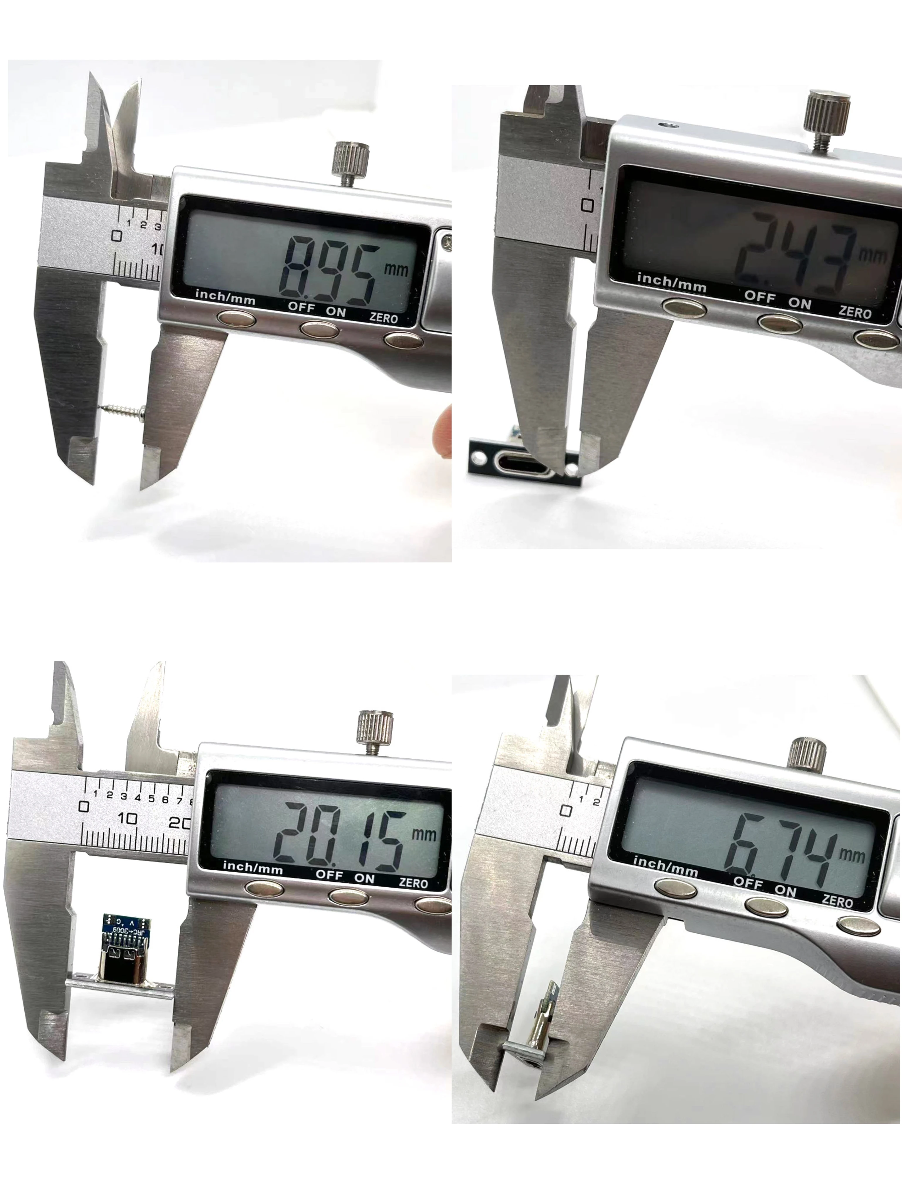 USB Jack Type-C 2Pin 4Pin With Screws Waterproof Strip Line of Solder Joint Female Connector USB Charging Port Socket Connector