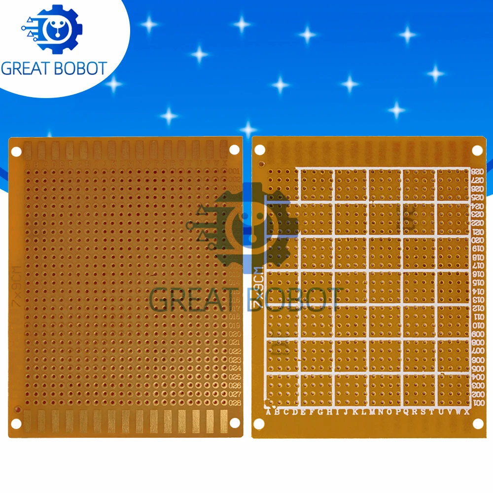 7×9cm Single-Side Yellow Bakelite Universal Prototype PCB Board