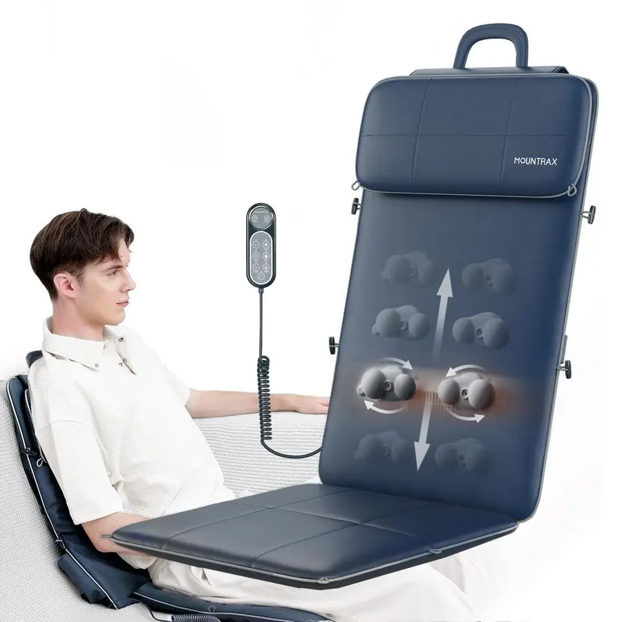 

Back Massager for Chair, Full Back Massager for Pain Relief Deep Tissue, Massage Chair Pad with Soft SCurve Design, Versatile Po