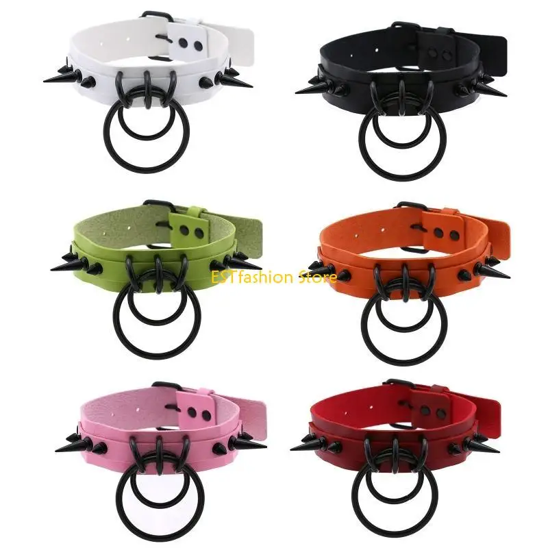 

Y5GC металлическое колье с шипами, ожерелье с воротником в стиле панк, готический декор, ювелирные изделия, готические