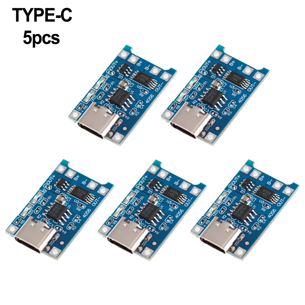 وحدة لوحة شاحن ليثيوم مرنة مع حماية البطارية TYPE C USB 5V 1A (عبوة من 5) للشحن المخصص