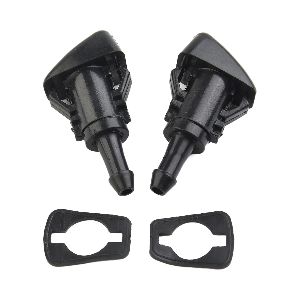 Pair of Windshield Washer Spray Nozzles For For Eclipse 2006 2012 Designed as Direct Replacement with Rubber Gaskets