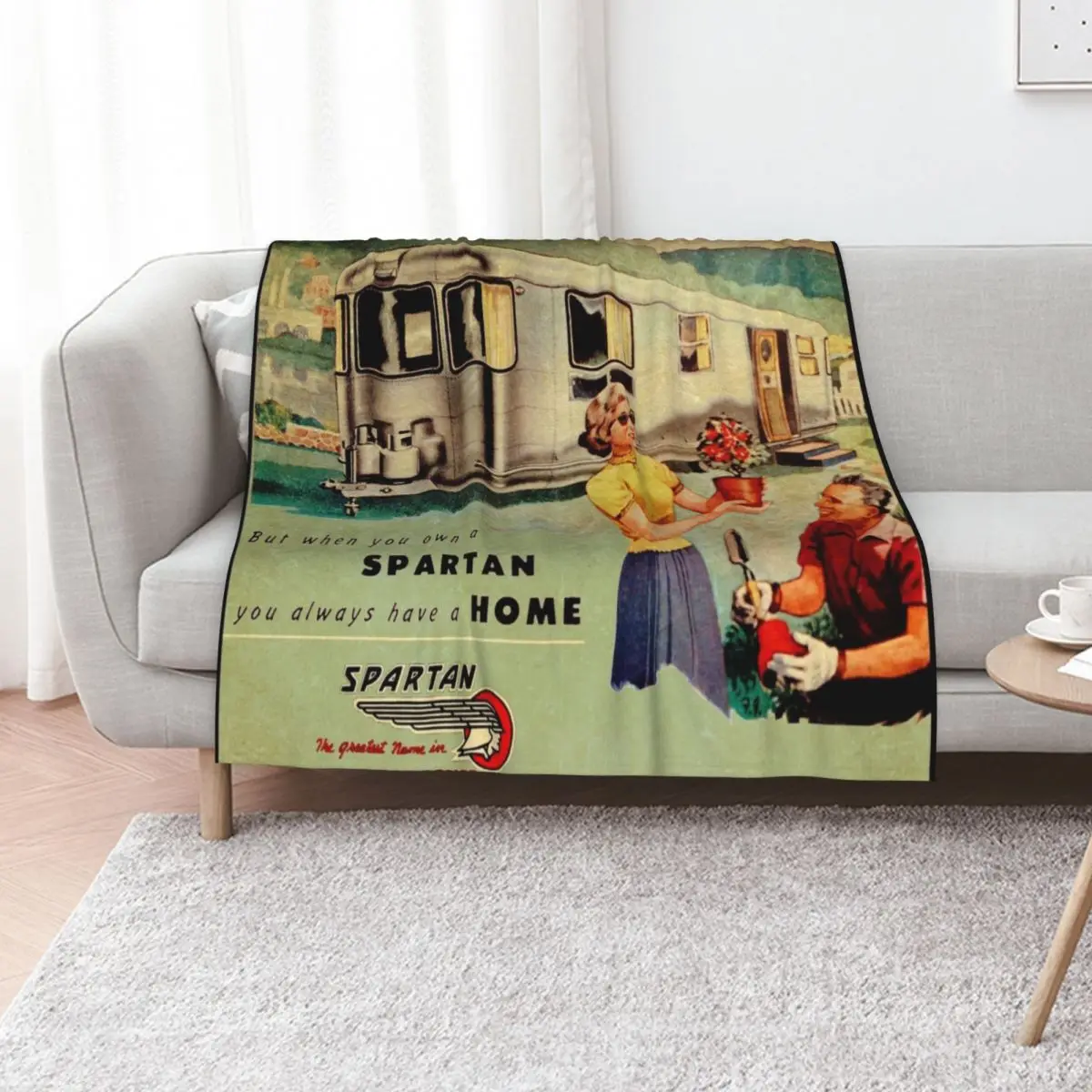 Spartan Trailers Tulsa Throw Blanket For Sofa Thin Camping Beach Decorative Throw Luxury Thicken Soft Plush Plaid Blankets