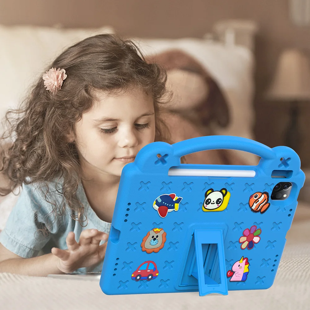 Cartoon Tablet Case For iPad 7 8 9 10.2 10 10.9 1111 Inch Air 3 10.5 4 10.9 For iPad Pro 11 inch With Pen Slot EVA New Material