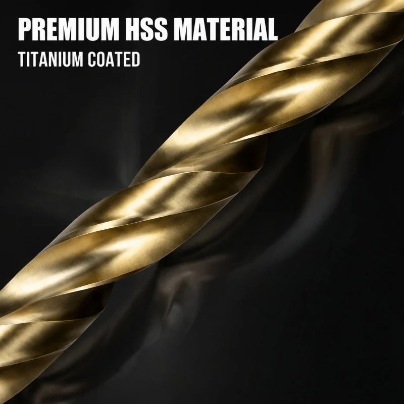 10Pcs HSS Titanium Coated Twist Drill Bits Set 1‑10mm for Metal Wood Plastic DIY Drilling Work
