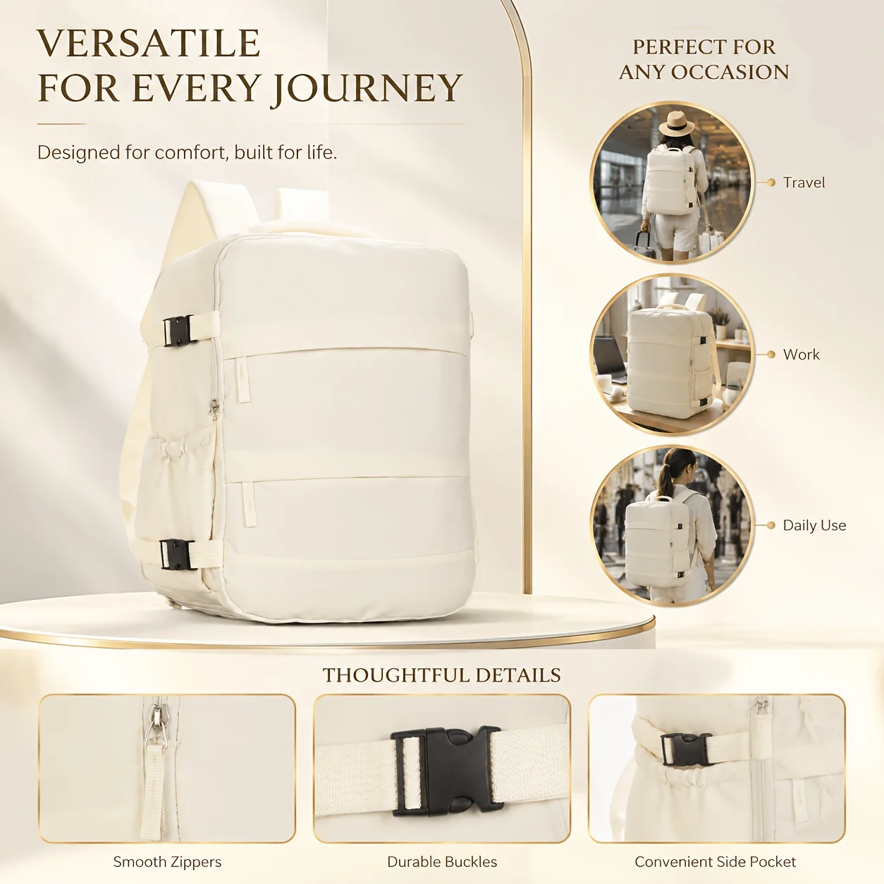 A Large-Capacity Backpack That Combines Travel-Style Design with a 180-Degree Opening and Closing Function It Is Suitable for Daily Casual Use and Shoe Storage, and Can Be Used as a Lightweight Weekend Travel Bag. Designed with Multiple Internal Compartments, It Is Perfect for Business Use.