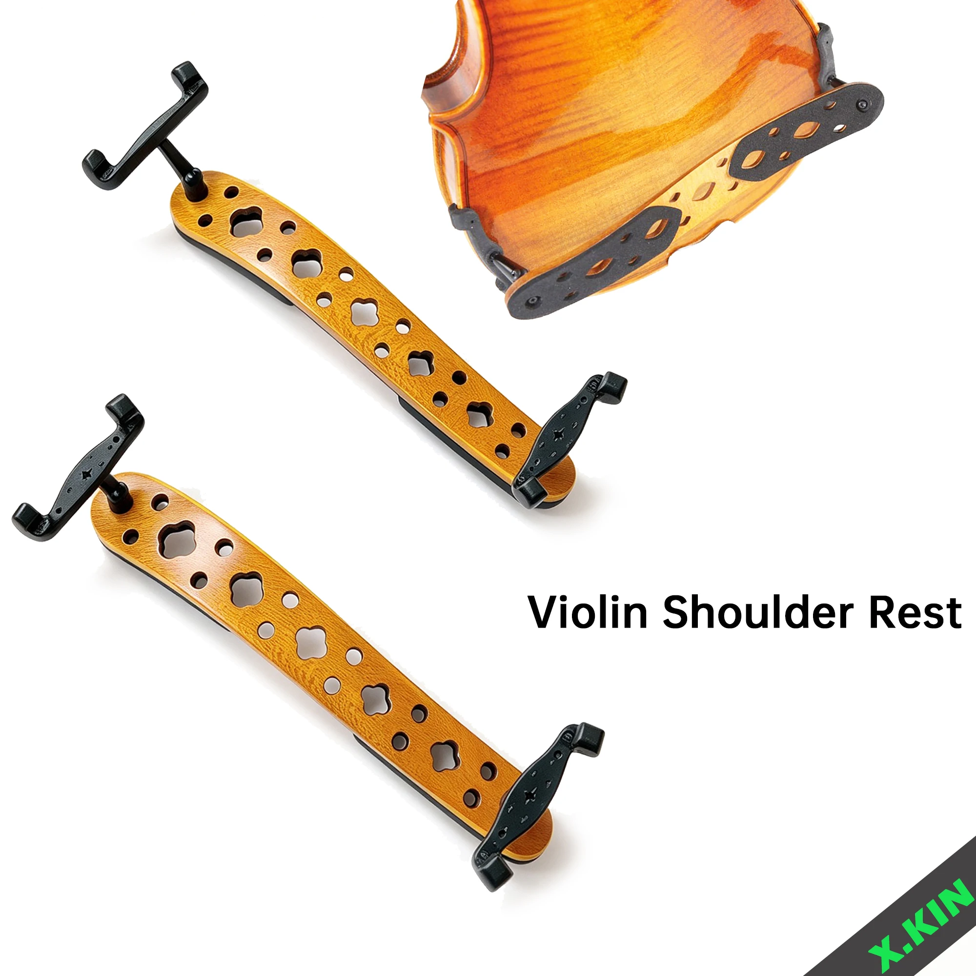 4/4 Violin Shoulder Rest, Solid Wood Ultra Light Professional Shoulder Pad, 2Nd Generation Domestic Lightweight Violin Support
