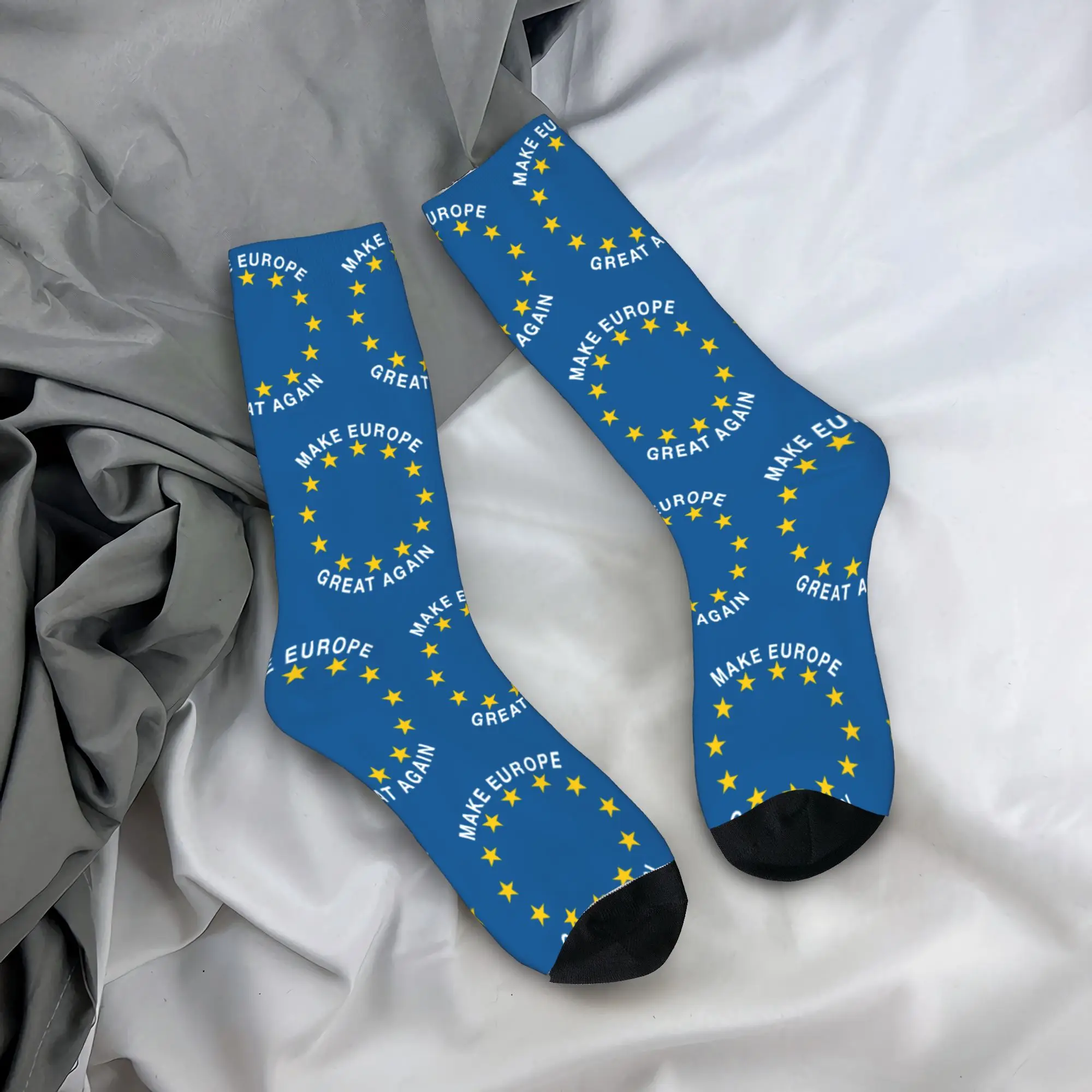 Make Europe Great Again mega Socks for Women Men Merchandise All Seasons  Cotton Crew Socks Sweat Absorbing