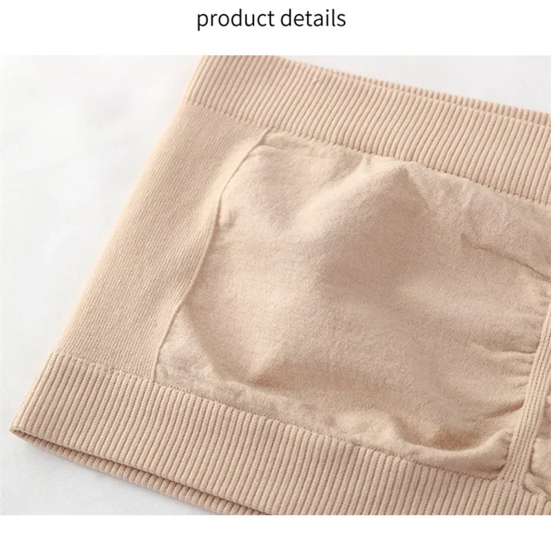 Women Seamless Tube Tops Strapless Bandeau Bra Solid Color Crop Top Wire-Free Underwear No Pads Intimates One Size image 4
