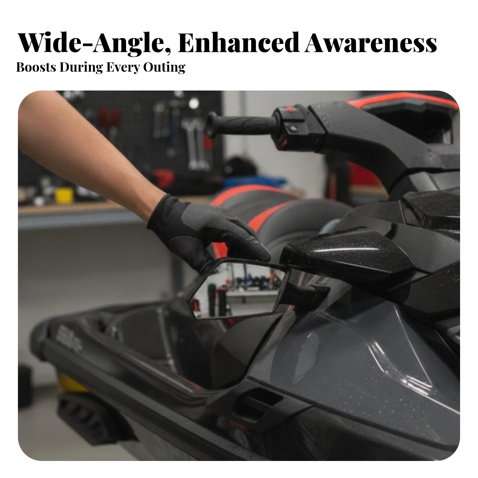 Personal Watercraft Rear View Mirror Set Direct-Fit Pair of Mirrors Rearview Side Mirror Sporty Personal Watercraft Mirrors