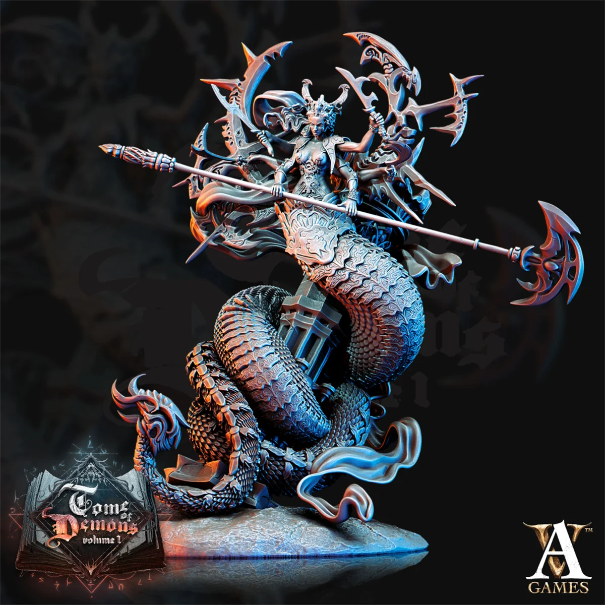 Dnd Miniaturen Figuren Demon Snake Banshee Centaur Fantastische Demon Pionier Dnd Schurk 3d Printing