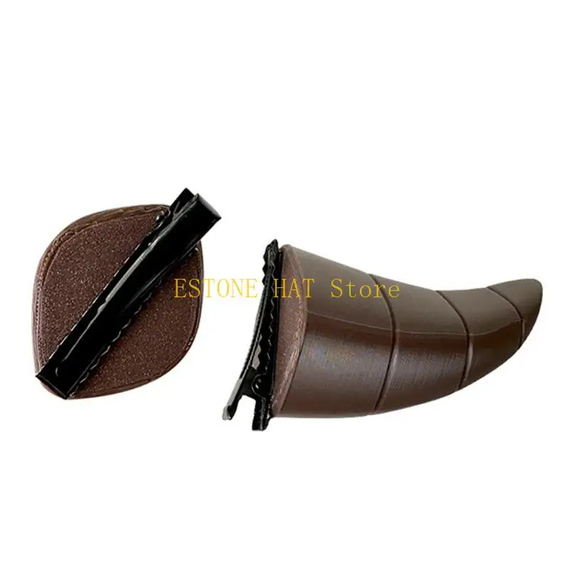 

49MF 1 пара заколки для волос с рогами дьявола на Хэллоуин, милые заколки для волос для женщин, заколки для косплея на Хэллоуин